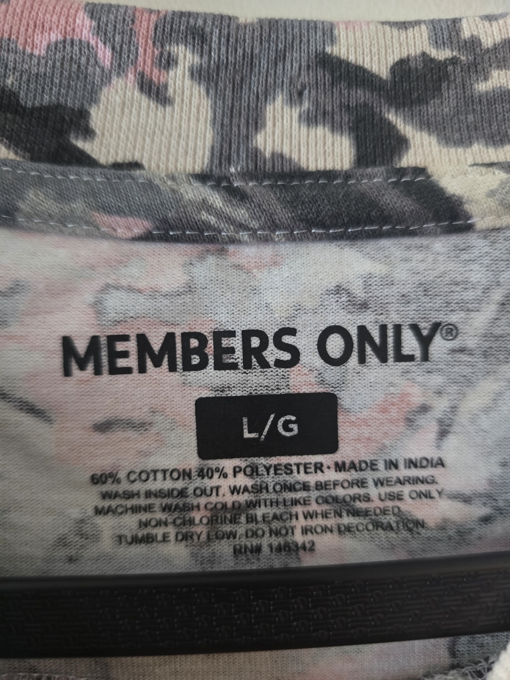 NWT Members Only Pink, Gray & White 'Orbit Stellar' Graphic Tee - Picture 3 of 4